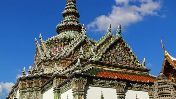 Bangkok Tailandia Diciembre 2019 Gran Estructura Del Templo Con Ricas — Vídeos de Stock