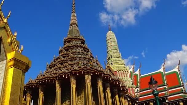 Bangkok Tailandia Diciembre 2019 Gran Estructura Del Templo Con Ricas — Vídeo de stock