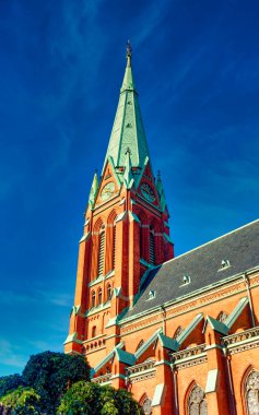 STOCKHOLM, SWEDEN, 16 Eylül 2019: Stockholm, İsveç 'teki Saint Johannes Kilisesi.
