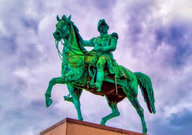 STOCKHOLM, SWEDEN, 16 Eylül 2019: İsveç Kralı XIV. Carl Johan 'a adanmış anıt.