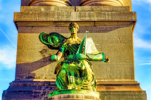 Brussels Bélgica Novembro 2018 Escultura Famoso Monumento Arcades Cinquantenaire Bruxelas — Fotografia de Stock