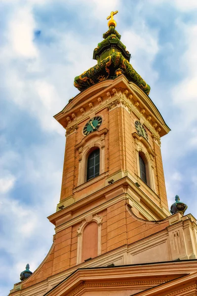 Novi Sad Serbia March 2019 Bell Clock Tower Serbian Orthodox — 图库照片