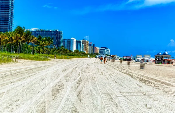 Miami Beach Florida Estados Unidos Mayo 2019 Personas Playa Durante —  Fotos de Stock