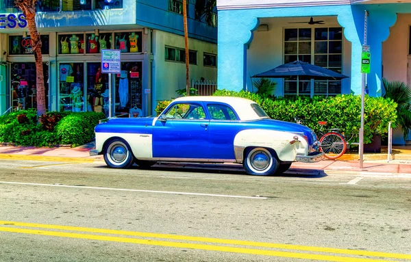 Miami Beach Usa April 2019 Straßenrand Miami Beach Usa Geparktes — Stockfoto