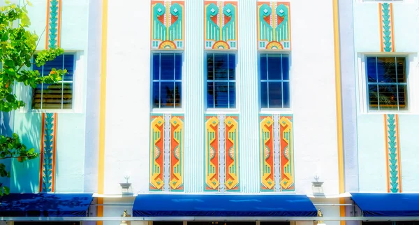 Miami Beach Florida Usa Kwietnia 2019 Budynek Old Art Deco — Zdjęcie stockowe