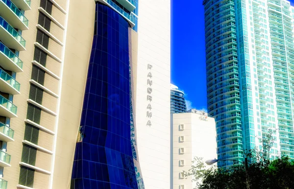 Miami États Unis Avril 2019 Bâtiments Commerciaux Modernes Dans Quartier — Photo