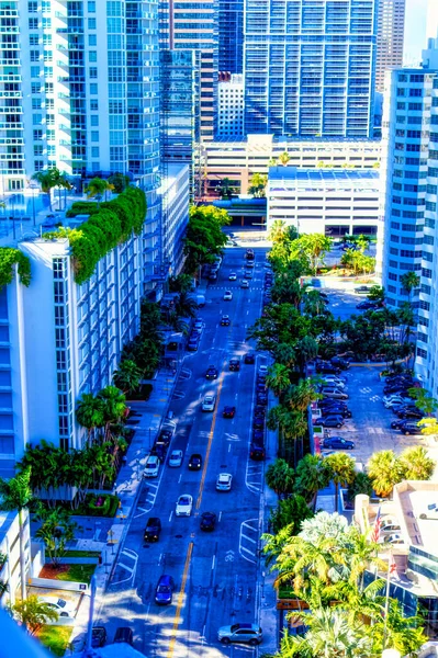 Miami Eua Abril 2019 Edifícios Negócios Modernos Localizados Brickell Miami — Fotografia de Stock