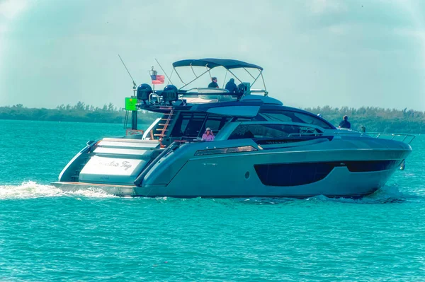 Miami Florida Usa April 2019 Private Yacht Daily Cruise Waters — Stock Photo, Image