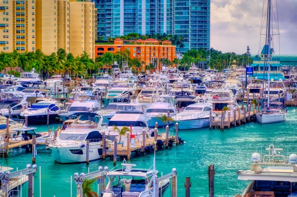 Miami Beach Florida Mayo 2019 Una Vista Sobre Los Yates —  Fotos de Stock