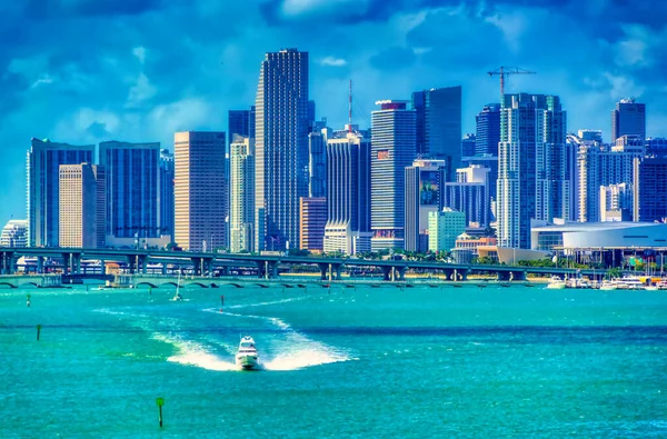 Miami Florida Mayo 2019 Vista Aérea Sobre Edificios Modernos Ciudad —  Fotos de Stock