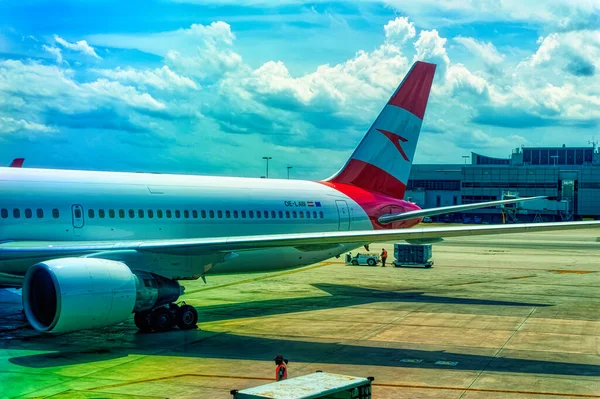Miami Florida Usa May 2019 Austrian Airlines Sign Tail Aircraft — 스톡 사진