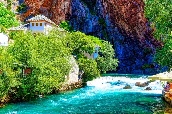 Blagaj Bosnia Herzegovina 2019 Június Buna Folyó Tavasz Blagajban Bosznia — Stock Fotó