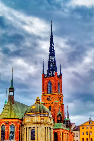 Stockholm Zweden September 2019 Riddarholmenkerk Het Kleine Eiland Nabij Oude — Stockfoto