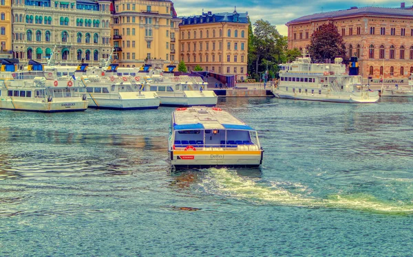 Stockholm Zweden September 2019 Sightseeings Boot Vaart Uit Zijn Tour — Stockfoto