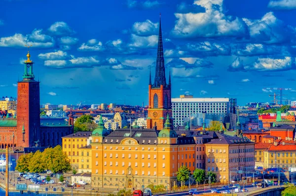 Stockholm Zweden September 2019 Panoramisch Uitzicht Stad Stockholm Zweden — Stockfoto