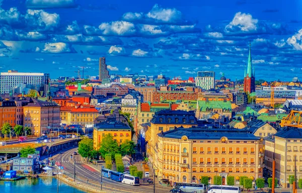 Stockholm Zweden September 2019 Panoramisch Uitzicht Stad Stockholm Zweden — Stockfoto