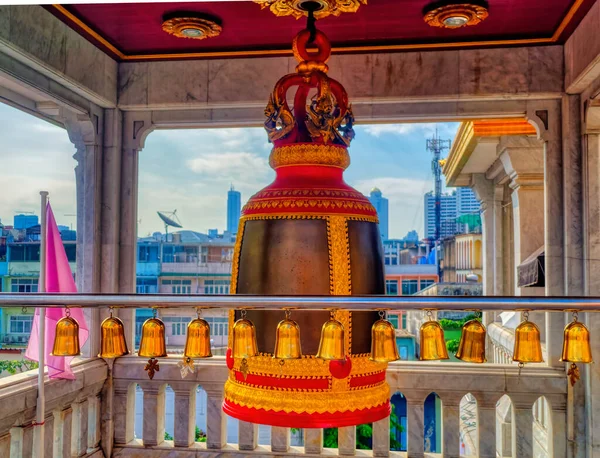 Bangkok Tailândia Dezembro 2019 Big Signal Bell Located Wat Traimit — Fotografia de Stock