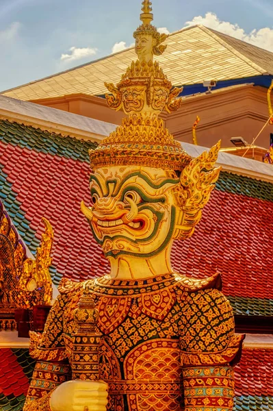 Bangkok Thailand Dezembro 2019 Hanuman Estátua Rei Macaco Dentro Palácio — Fotografia de Stock