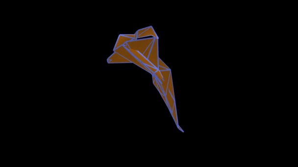Animación Abstracta Estilo Origami Con Rotaciones Progresión Del Espacio Valle — Vídeos de Stock