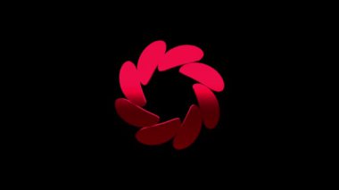 Dönüşümlü sarmal göl muz şekillerinde dönüşen yuvarlak nesnelerin animasyonu.