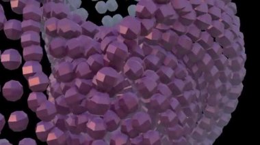 Dönen çokgen elementlerin soyut canlandırması.