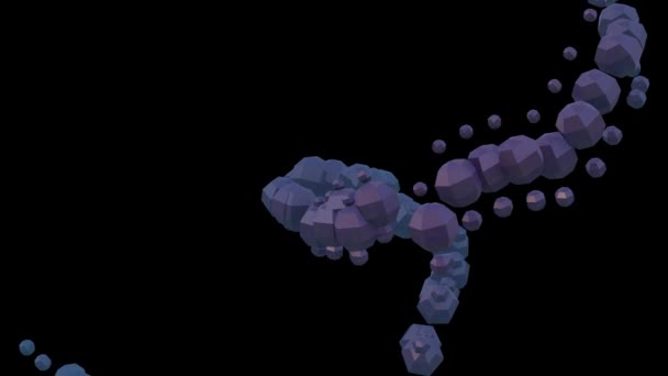 Анотація Обертових Багатокутних Елементів Які Розмножуються Просторі — стокове відео