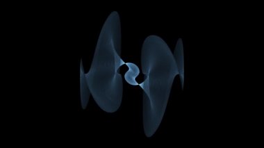 Holografik kürenin uzay zamanındaki çeşitli dönüşleri ve dönüşümleriyle animasyonu.