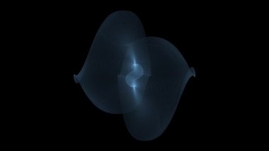 Holografik kürenin uzay zamanındaki çeşitli dönüşleri ve dönüşümleriyle animasyonu.