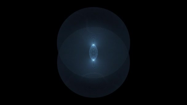 Animation Der Holographischen Kugel Mit Verschiedenen Rotationen Und Transformationen Raum — Stockvideo