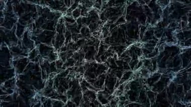 Dekoratif arka plana sahip soyut dijital şekillerin uzayda taşınması.