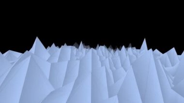 Dağ zirveleri ve zirvelerin çeşitli simülasyonlarıyla açık gri renkte dağların hiç bitmeyen ferahlığının animasyonu.