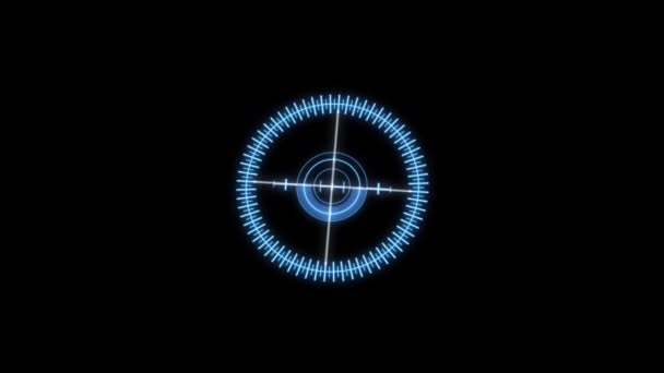 Animation Circular Hud Object Designed Represent Illustrated Target Several Animations — Stock Video