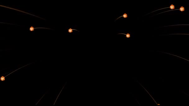 粒子的动画 烟火形状的物体 — 图库视频影像