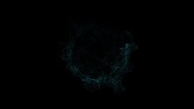 Uzay boşluğunda nebula şeklinde parçacıkların canlandırılması.
