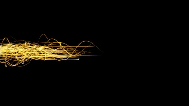 Animation Des Particules Comme Flux Énergie Passant Travers Espace Dans — Video