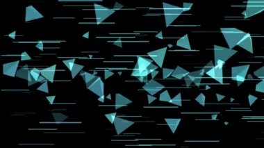 Zamanda birkaç geçiş ile uzayda hareket eden çeşitli geometrik nesnelerin canlandırması.