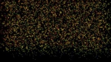 Gece boyunca hareket eden parlayan yıldızlarla dolu gökyüzünü temsil edecek parçacıklar animasyonu.