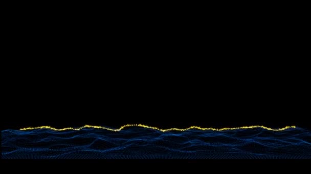 Анімація Плаваючої Поверхні Хвилями Можливе Моделювання Поверхні Морської Води — стокове відео