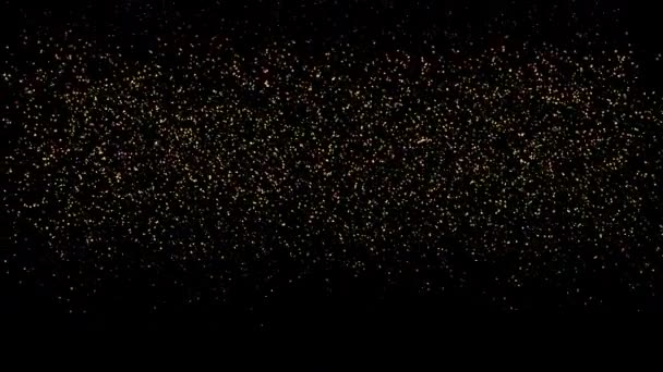 Partikelanimation Kleiner Objekte Mit Der Möglichkeit Einen Himmel Voller Meteore — Stockvideo