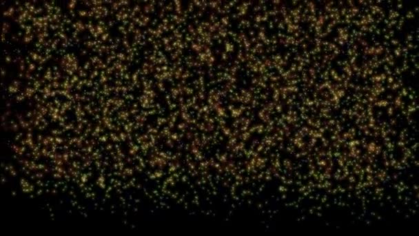 Teilchen Animation Zur Darstellung Eines Himmels Voller Leuchtender Sterne Der — Stockvideo