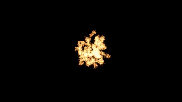 Partículas Animación Explosión Fuego Animación Espacio — Vídeos de Stock
