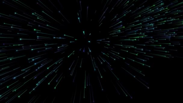 Animación Partículas Simulación Del Cielo Lleno Estrellas Que Caen — Vídeos de Stock