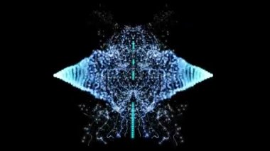 Uzayda zaman içinde birkaç geçiş ile birkaç soyut nesne animasyonu, hücreler veya organizma içindeki iç süreçlerin olası simülasyonu.