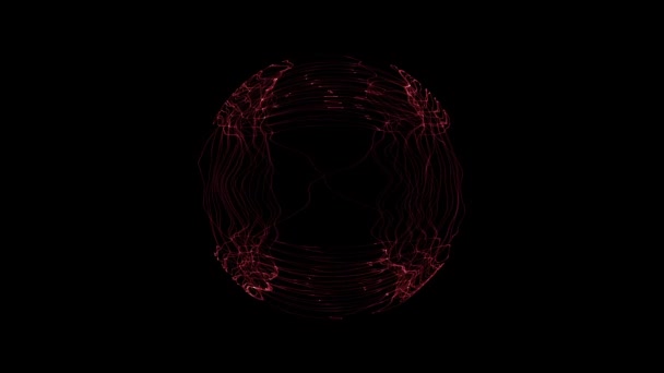 Animación Forma Esférica Abstracta Con Rotación Espacio Través Del Tiempo — Vídeos de Stock