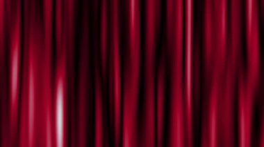 Büyük kırmızı tiyatro perdesi şeklinde animasyon..