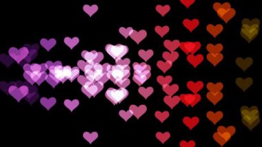 Zaman dizisi sırasında uzayda birkaç geçiş ile arka plan oluşturan hareket eden geometrik şekiller grubunun canlandırması.