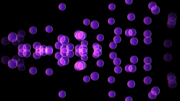 Mozgó Geometriai Objektumok Mozgó Csoportjának Animációja Sejtek Formájában Amelyek Idő — Stock videók