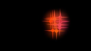 Zaman içinde uzayda birden fazla geçiş olan parlayan yıldız parçacıklarının animasyonu.