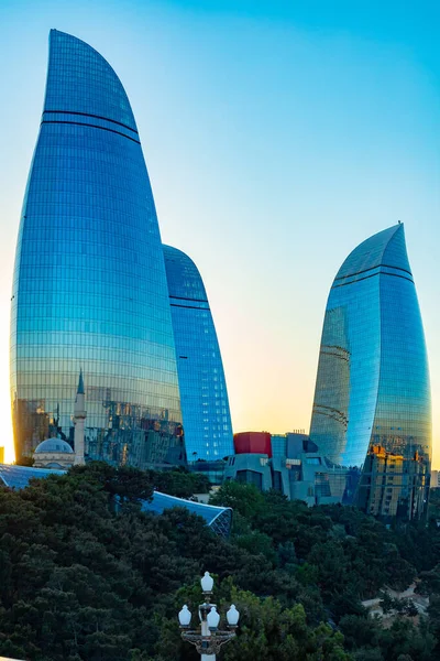 Falme Towers Baku Close View — стоковое фото