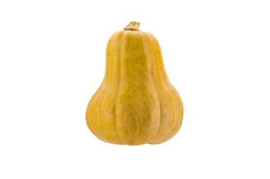 Beyaz arkaplanda sarı balkabağı